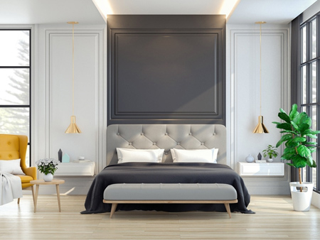 رنگ های مناسب دیوارهای ساده,دیوارهای اتاق خواب